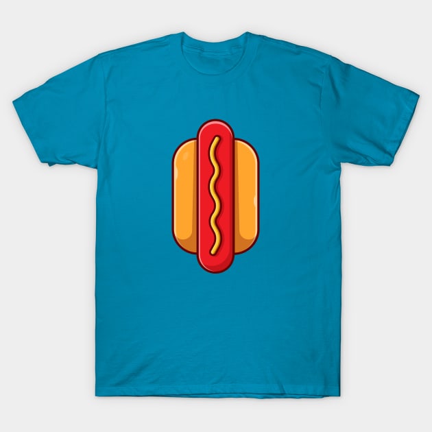 Hotdog Cartoon Vector Icon Illustration (21) T-Shirt by Catalyst Labs